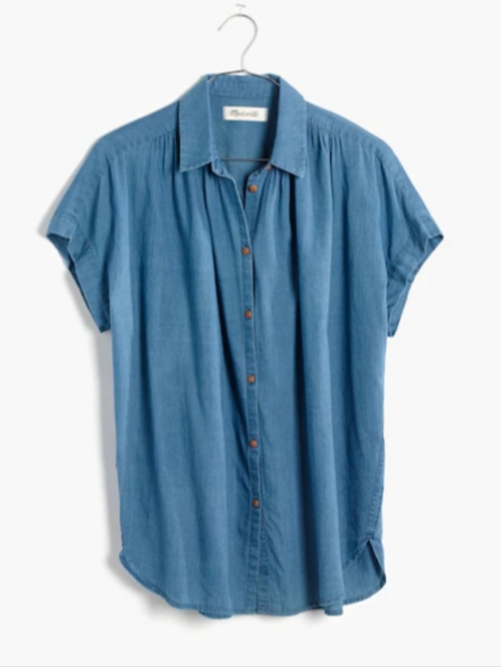 Madewell Central Top in Chambray Wash. Size XS (Oversized)